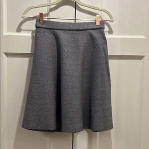 Classic Gray Herringbone Skirt